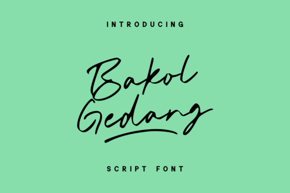 Bakol Gedang: A Handwritten Font That Brings Personality to Branding