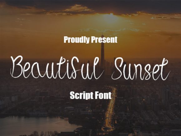 Beautiful Sunset: A Delicate Script Font for Elegant Craft and Product Design