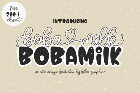 Boba Milk: A Chic Script and Display Font for Modern Editorial Design