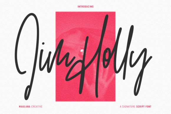 Jim Holly: A Smooth Script Font for Elegant Editorial Design