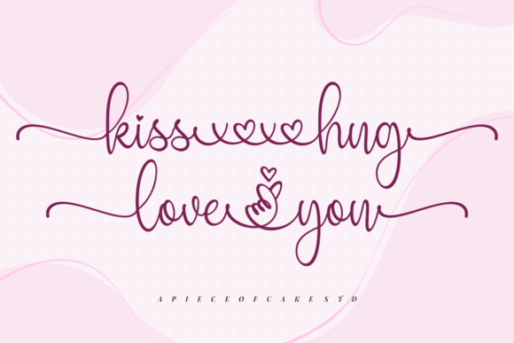 Kiss Hug Love You: A Romantic Script Font for Editorial Design